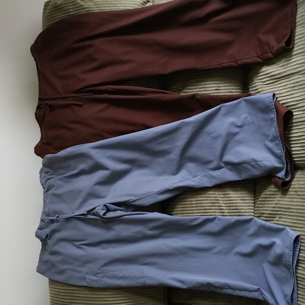 Scrub Pants Lot, Medium Petite Brown & Gray SB Scrubs